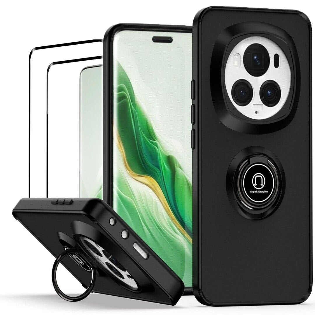 Honor Magic 6 Pro Case Kickstand Shockproof Cover Heavy Duty & Screen Protector