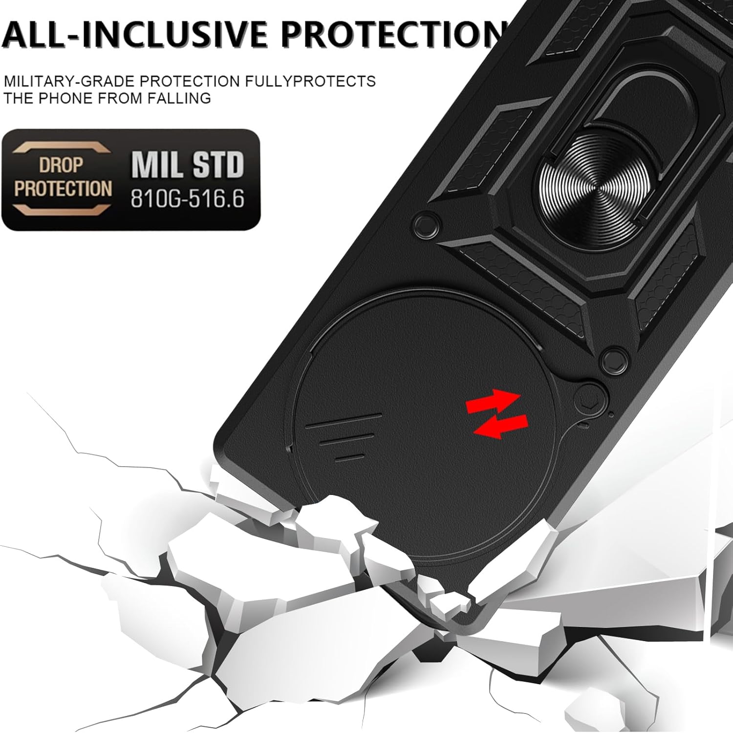 Xiaomi Poco C75 Case Shockproof Ring Stand Phone Camera Lens Cover