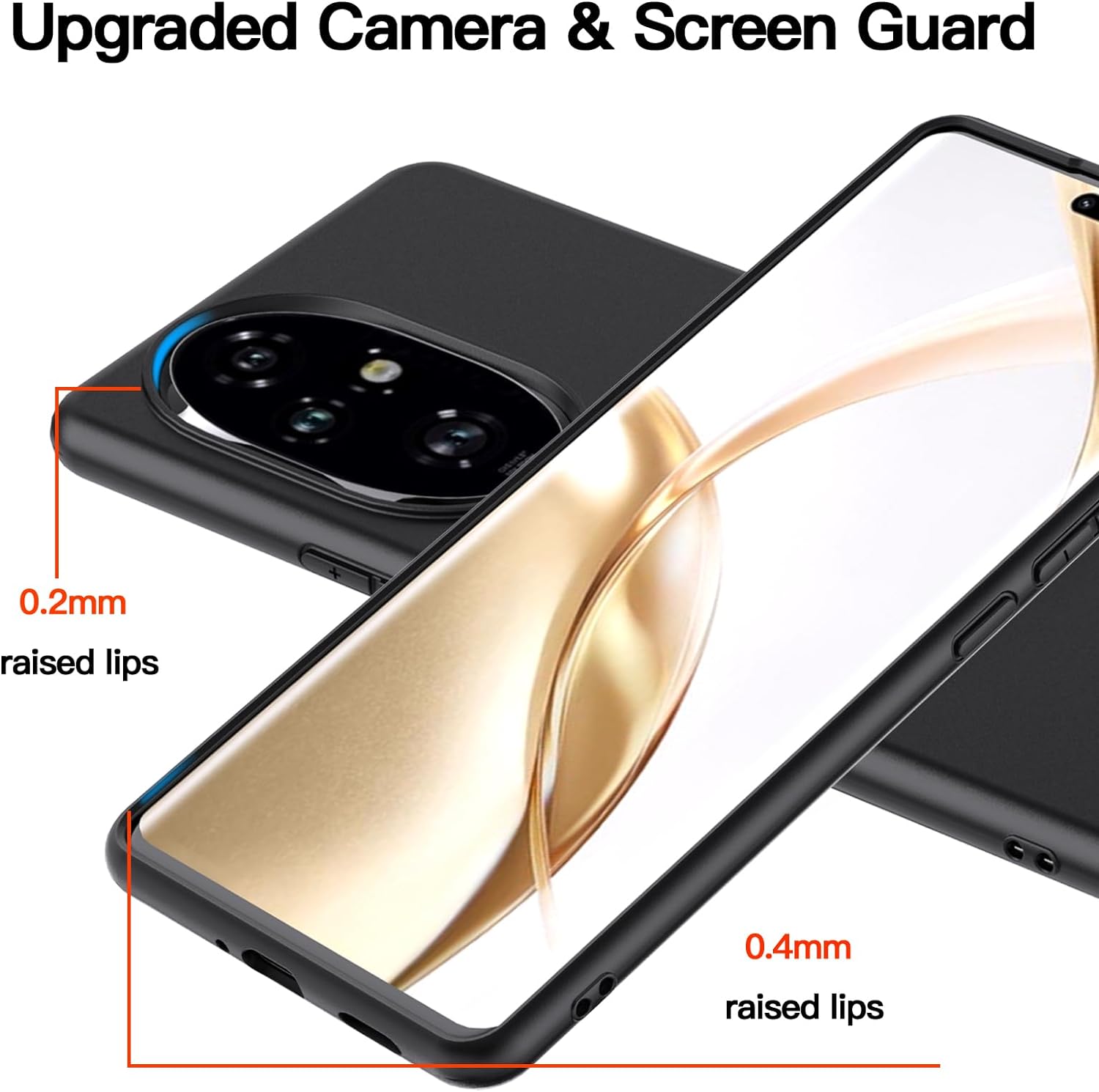 Honor 200 Pro Case Matte Soft Black Gel Phone
