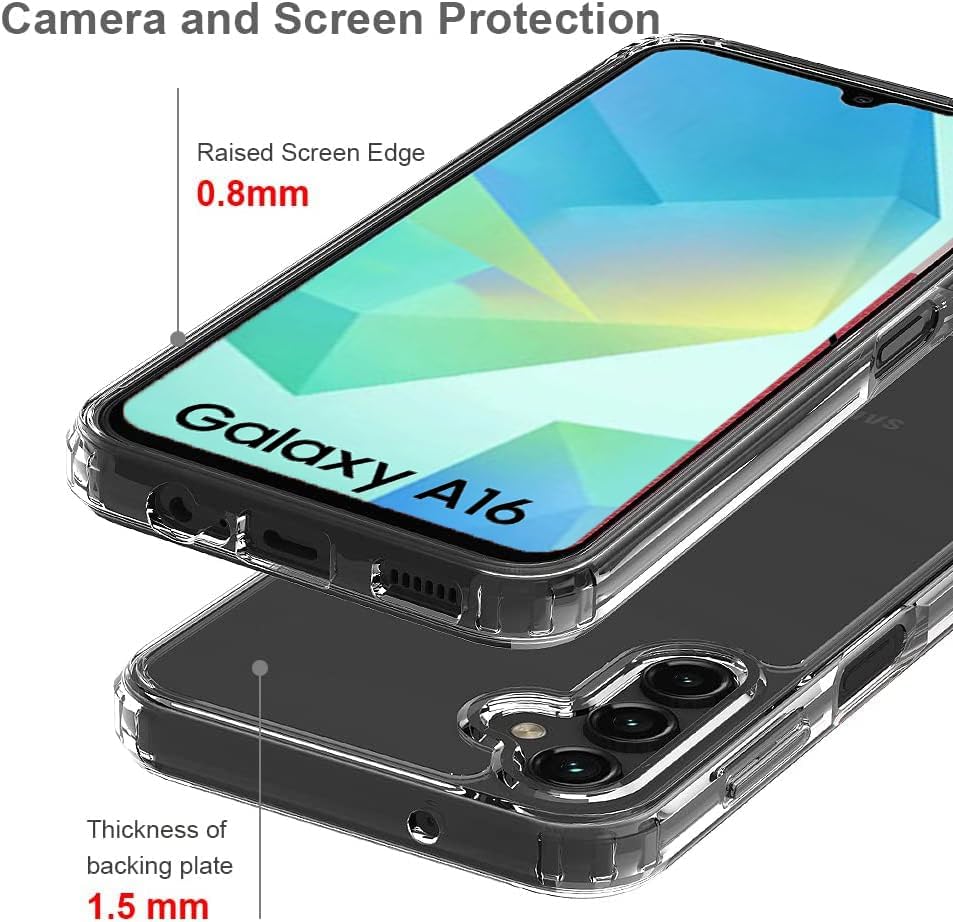 Samsung Galaxy A16 4G/5G Case Clear Silicone Shockproof Gel Phone Cover