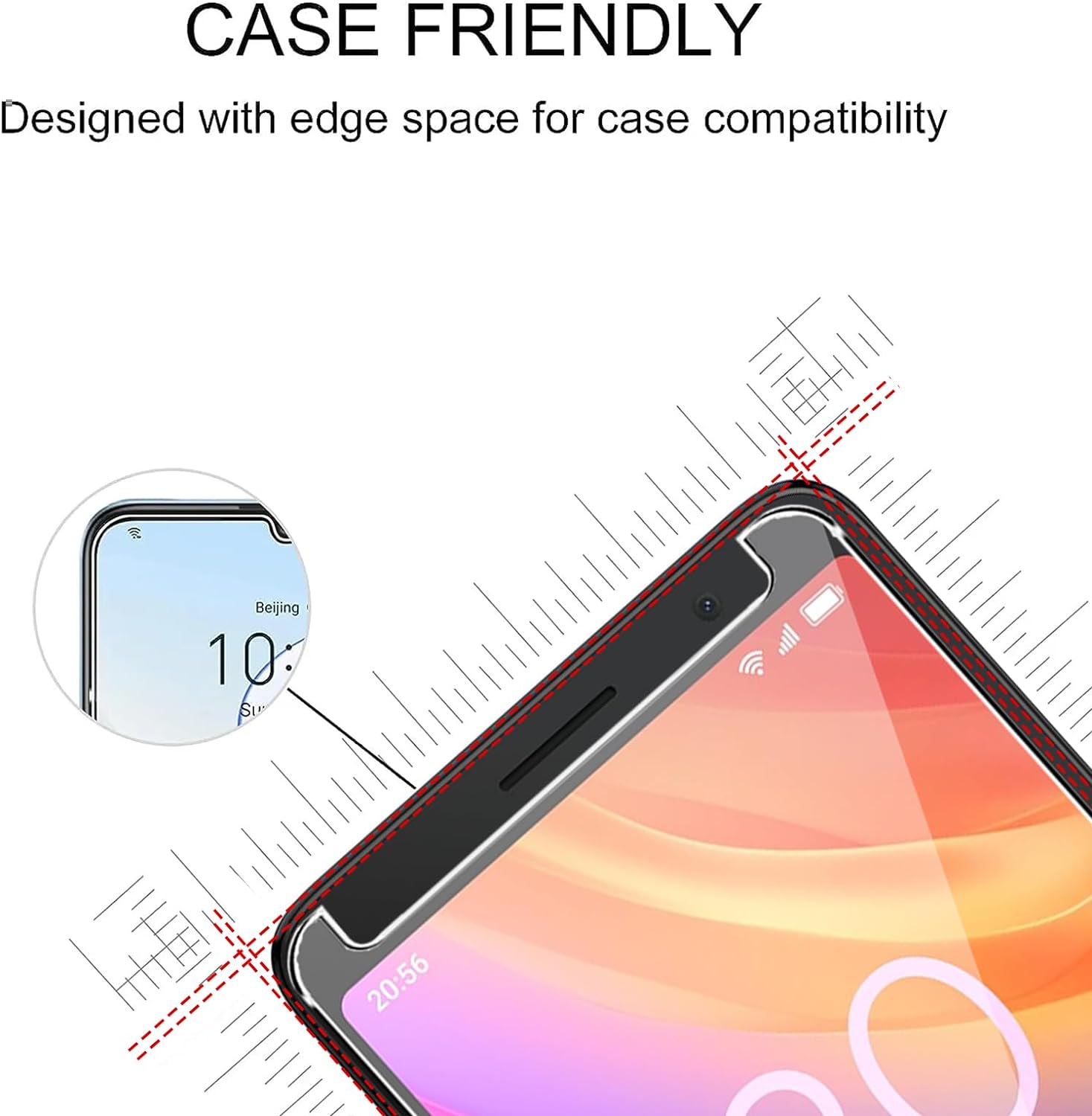 TCL 501 Screen Protector Glass