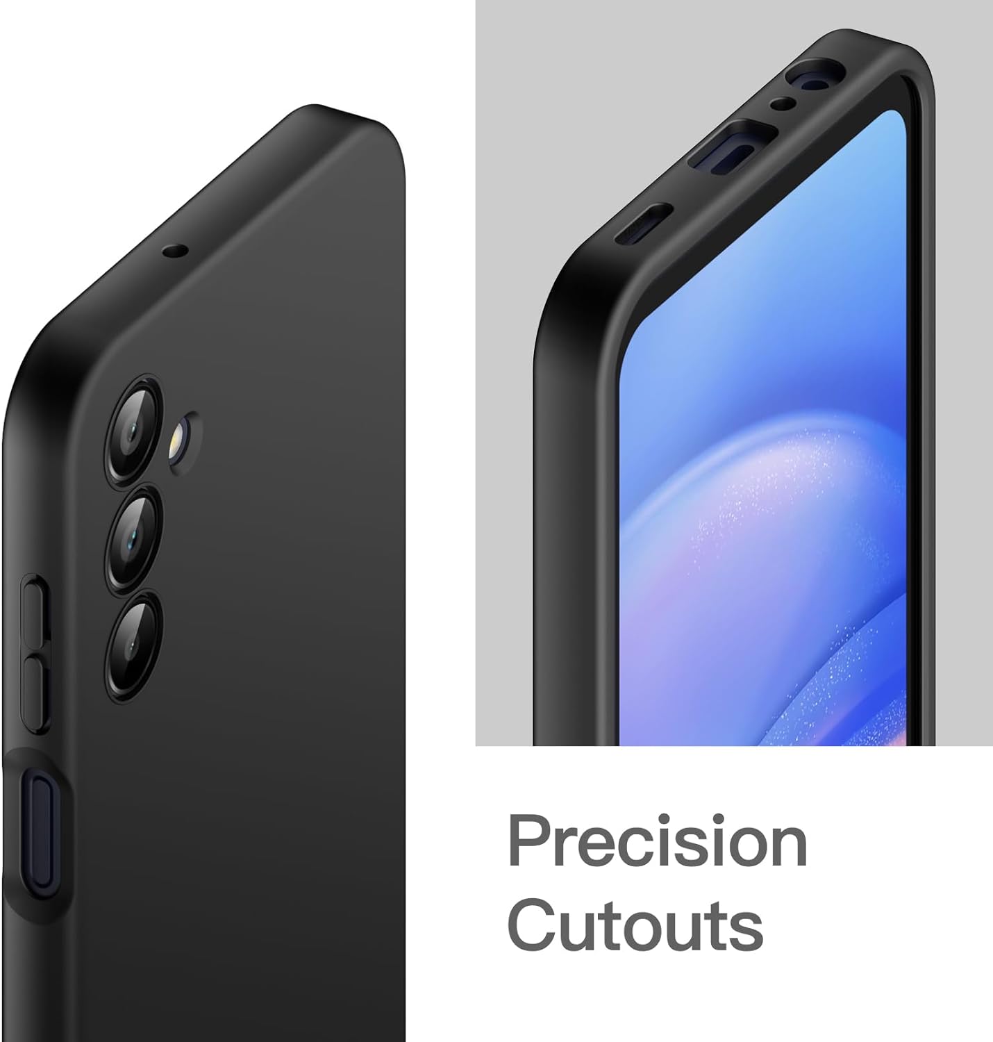Samsung Galaxy A15 4G / 5G Case Matte Soft Black Gel Phone