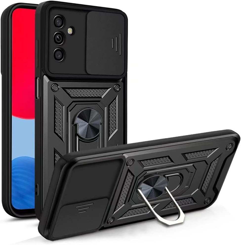 Samsung Galaxy A15 Case Shockproof Ring Stand Phone Camera Lens Cover