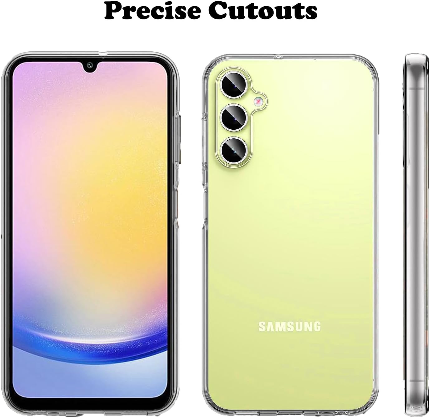 Samsung Galaxy A25 Case Clear Phone Cover & Screen Protector
