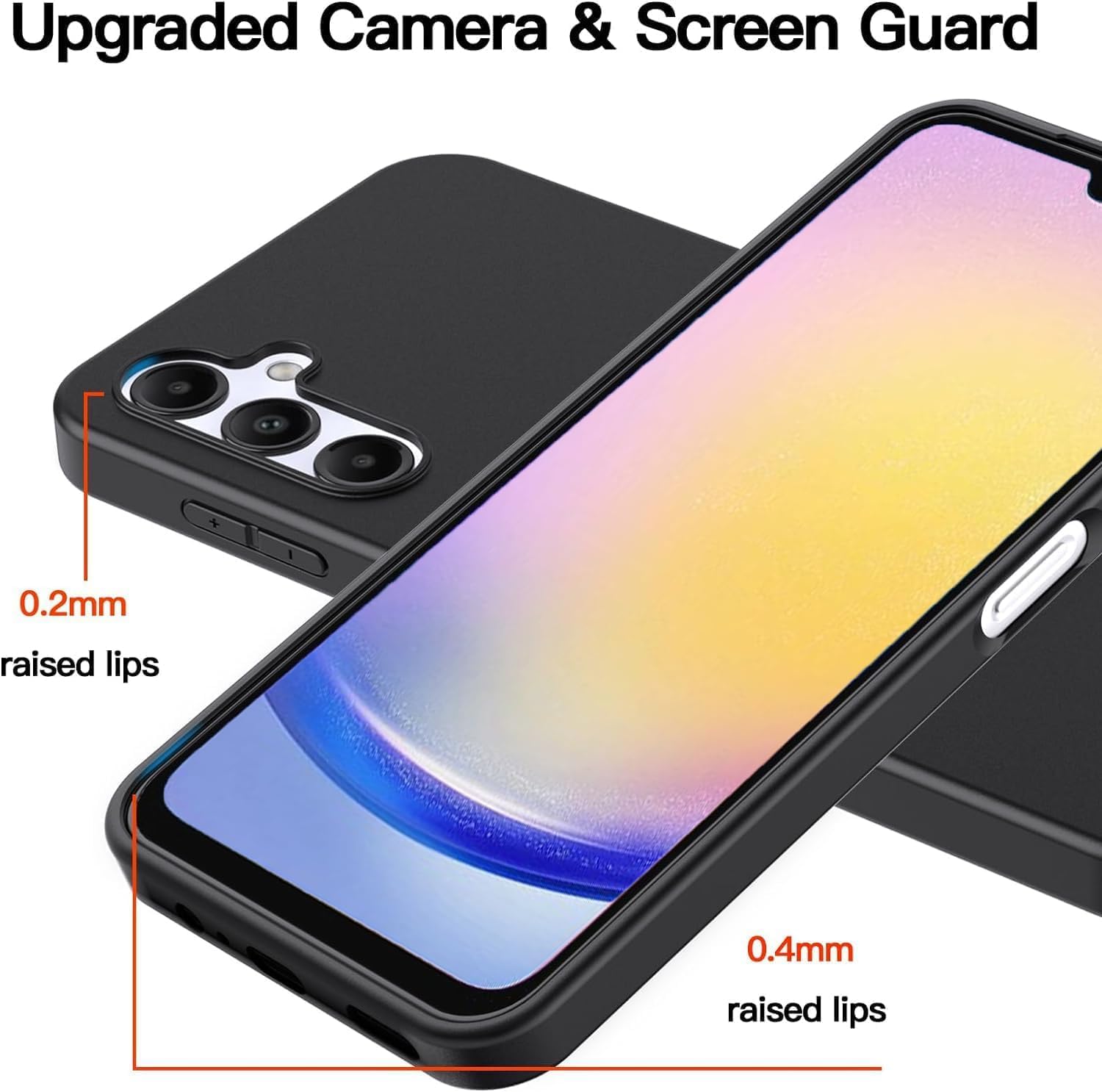 Samsung Galaxy A25 Case Matte Soft Black Gel Phone