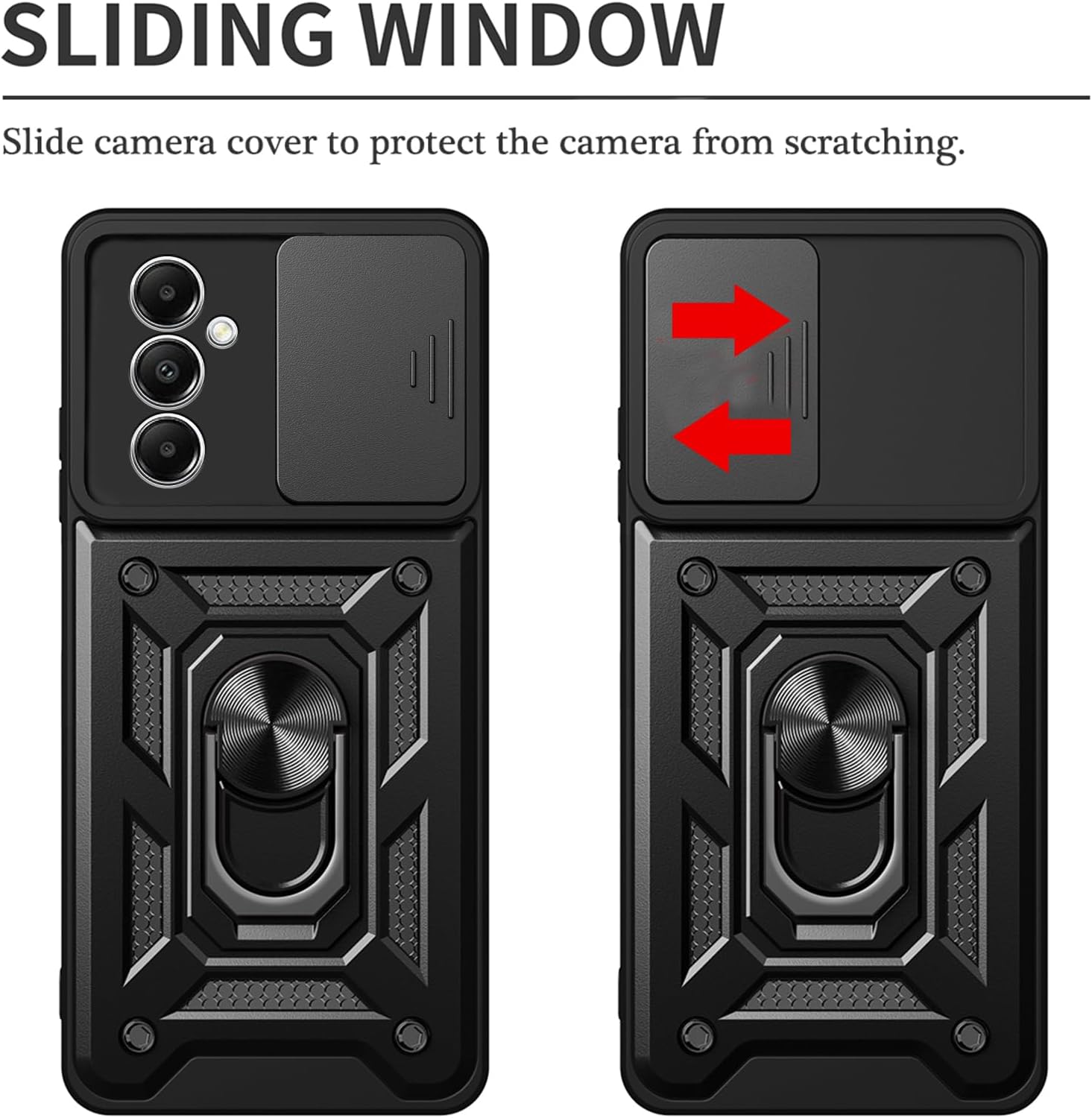 Samsung Galaxy A25 Case Shockproof Ring Stand Phone Camera Lens Cover