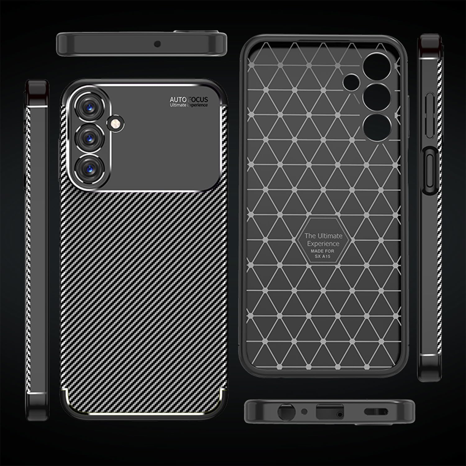 Samsung Galaxy A15 4G /5G Case Carbon Fibre Phone Cover