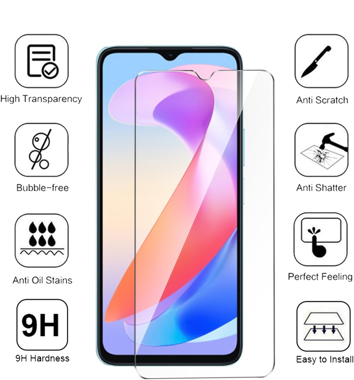 Honor X6b Case Kickstand Cover Heavy Duty & Screen Protector