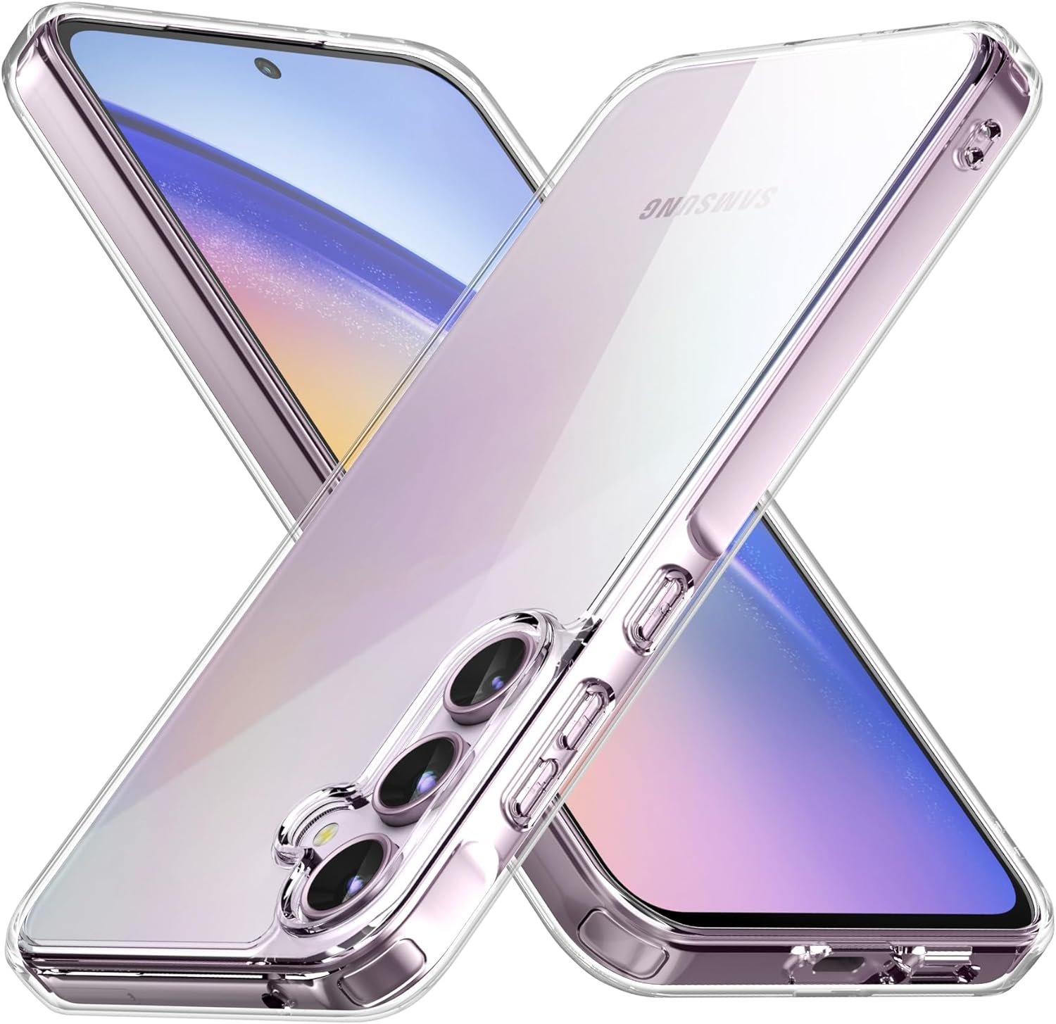 Samsung Galaxy A55 5G Case Clear Phone Cover & Screen Protector
