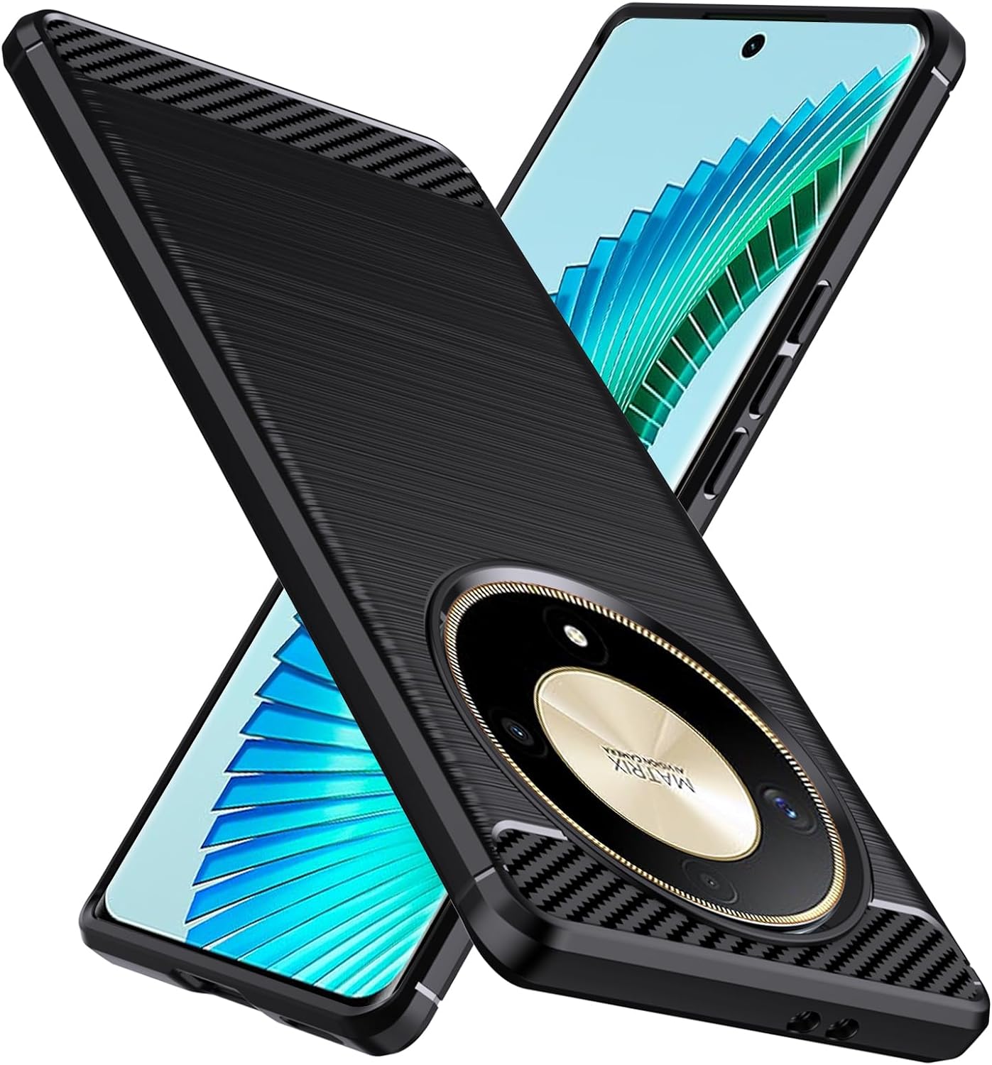 Honor Magic 6 Lite Case Carbon Fibre Phone Cover & Screen Protector