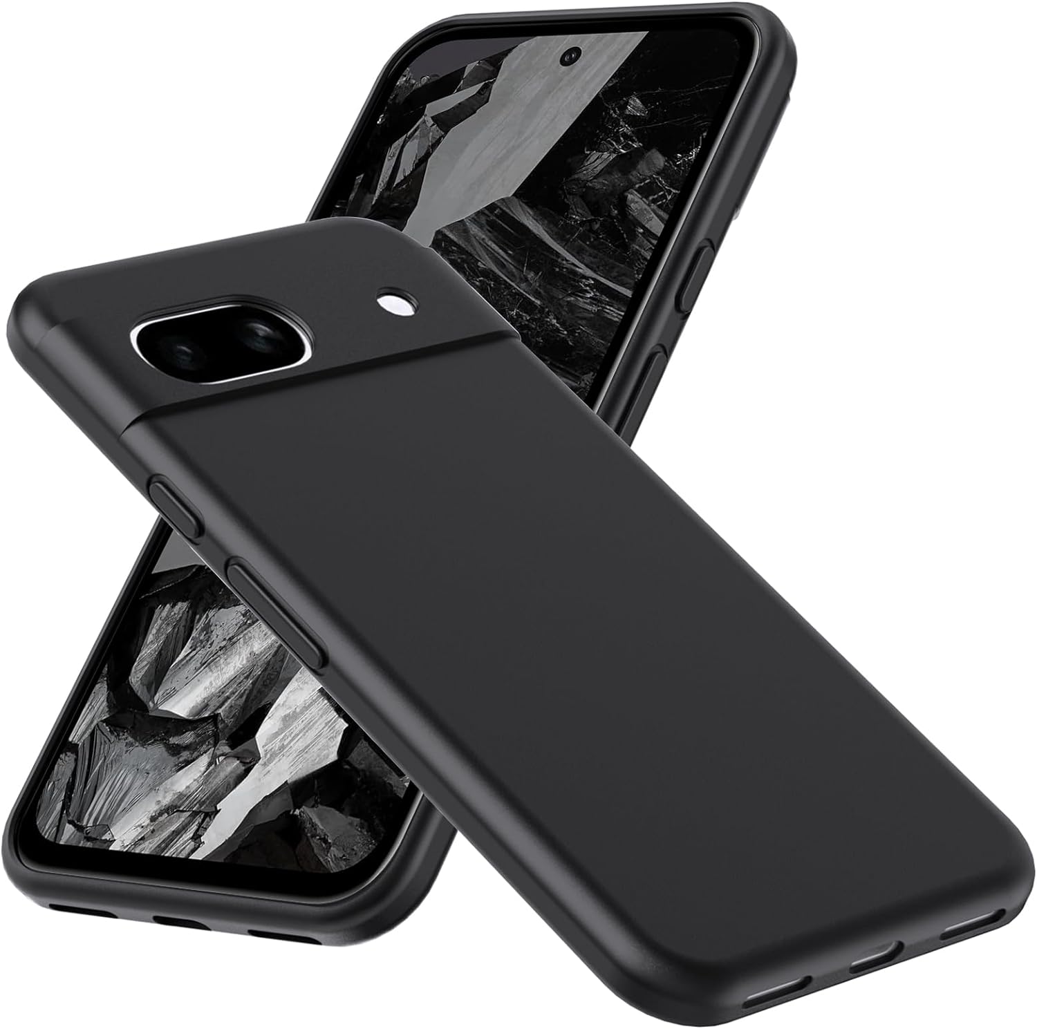 Google Pixel 8a Case Matte Soft Black Gel Phone