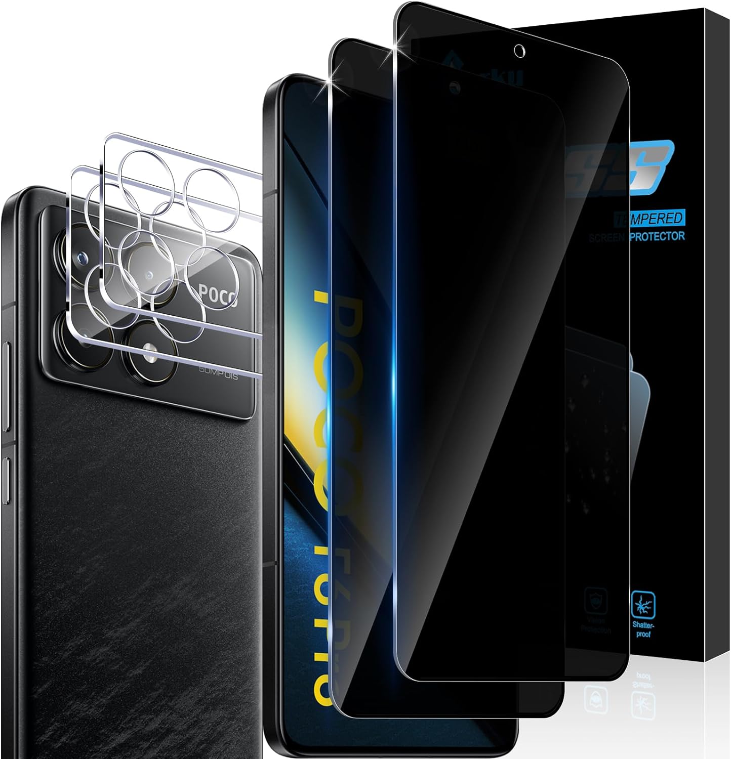Xiaomi Poco F6 / F6 Pro Screen Protector Privacy Anti-Spy + Camera