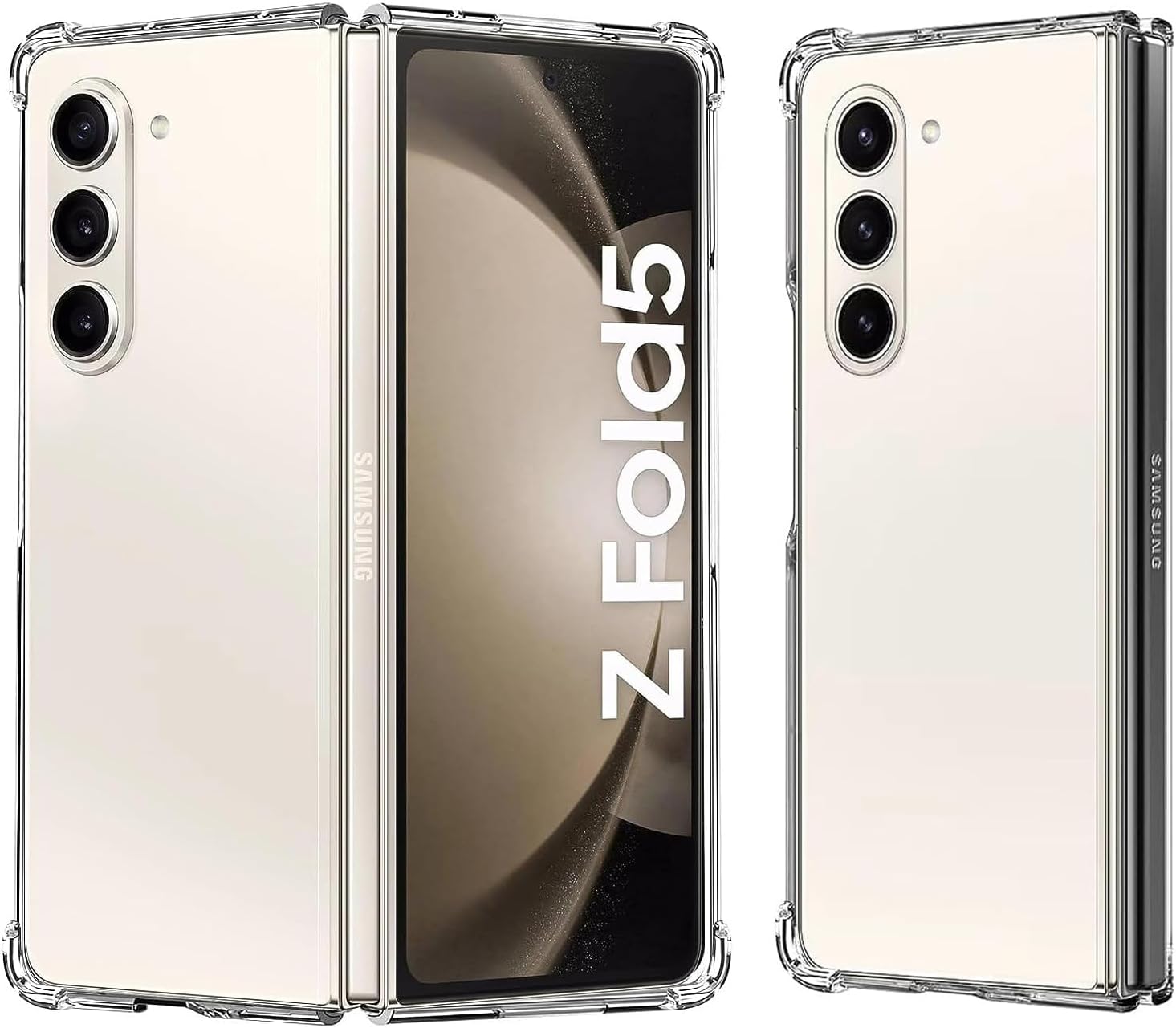 Samsung Galaxy Z Fold Case Clear Shockproof Gel Hard Cover