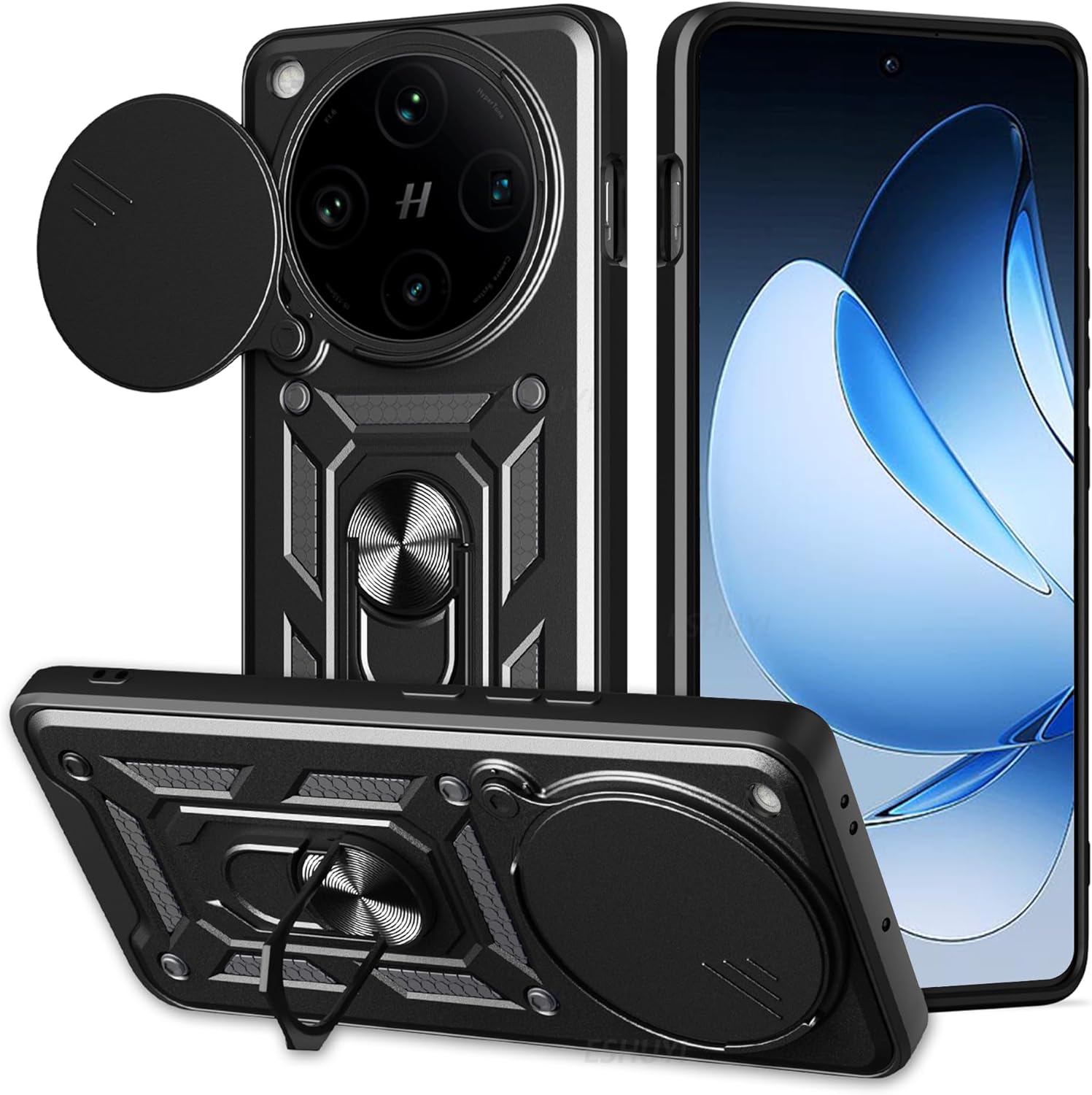Oppo Find X8 Pro Case Shockproof Ring Stand Phone Camera Lens Cover