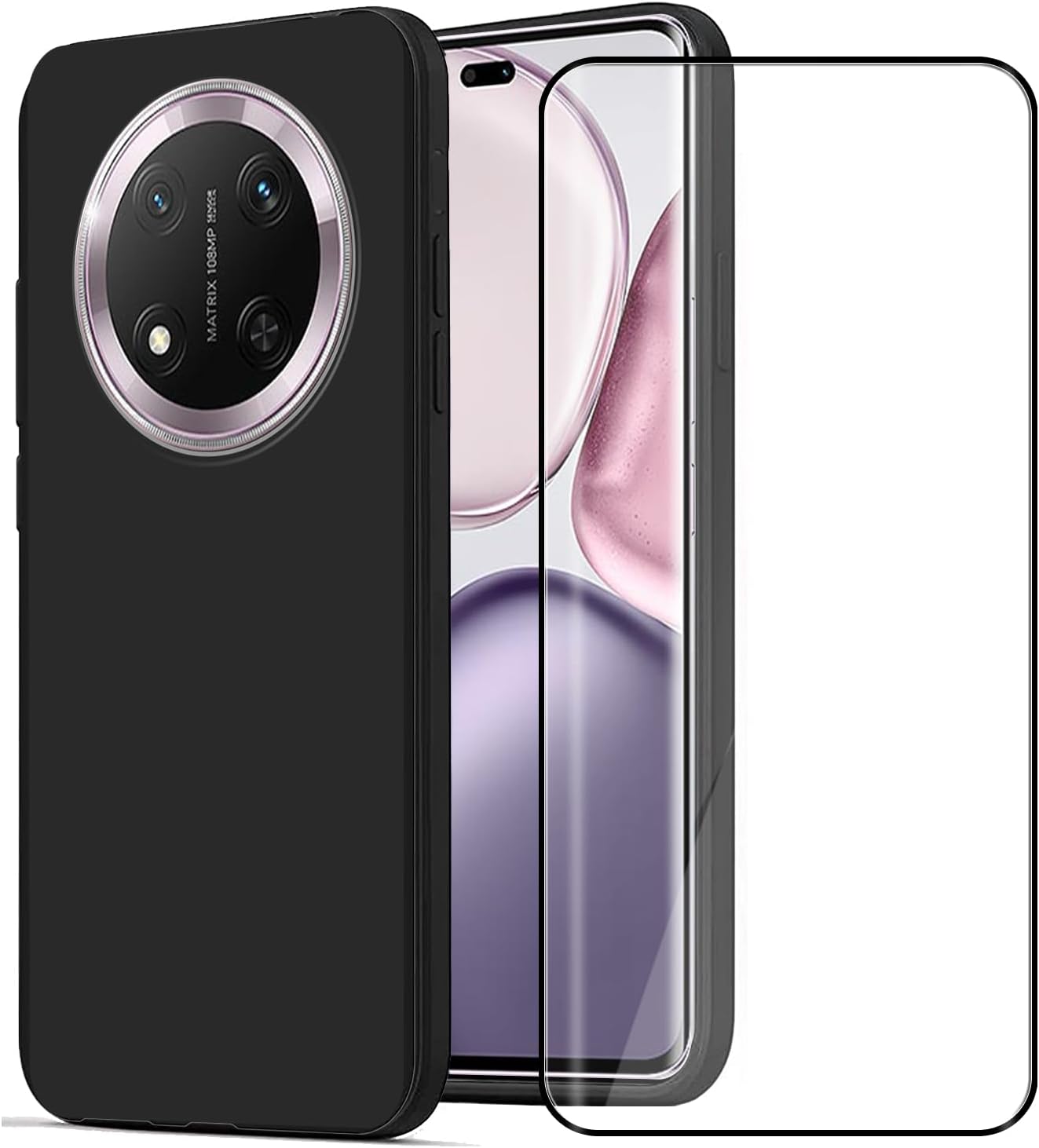 Honor Magic 7 Lite Case Black Gel Phone Cover & Screen Protector