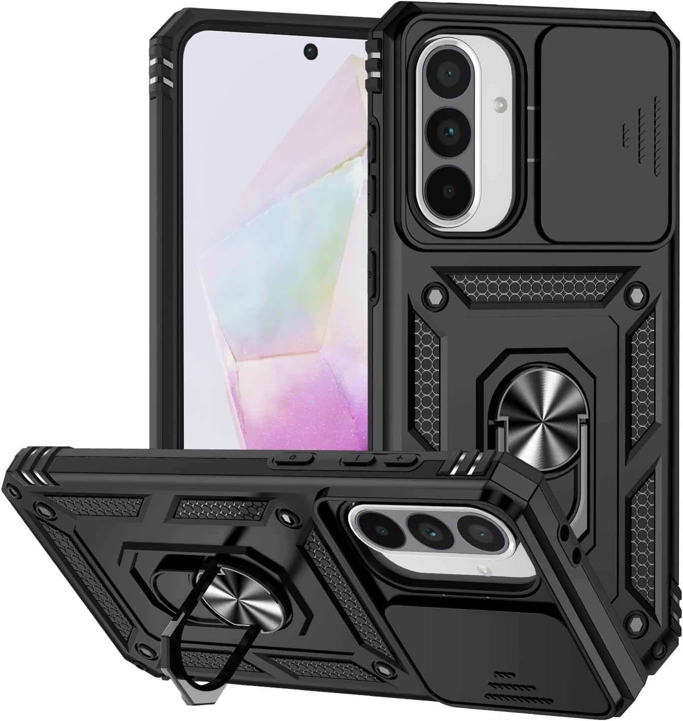 Samsung Galaxy A56 5G Case Shockproof Ring Stand Phone Camera Lens Cover