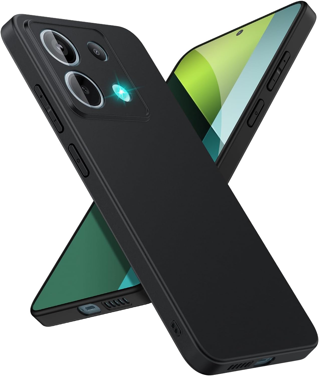 Xiaomi Redmi Note 13 Pro 5G Case Black Gel Phone Cover & Screen Protector