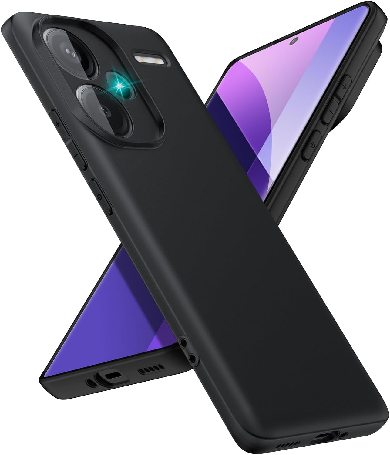 Xiaomi Redmi Note 13 Pro+ Plus 5G Case Matte Soft Black Gel Phone