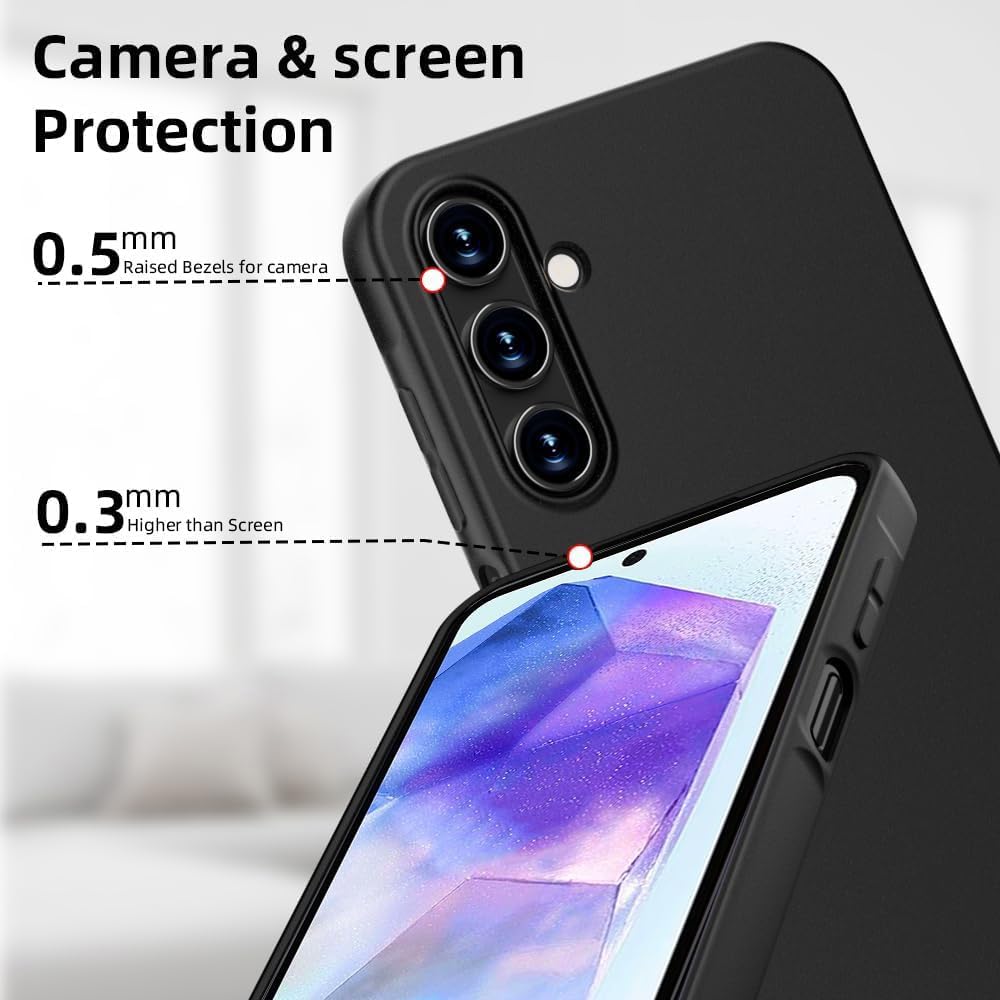 Samsung Galaxy A55 5G Case Matte Hard Phone Cover & Screen Protector