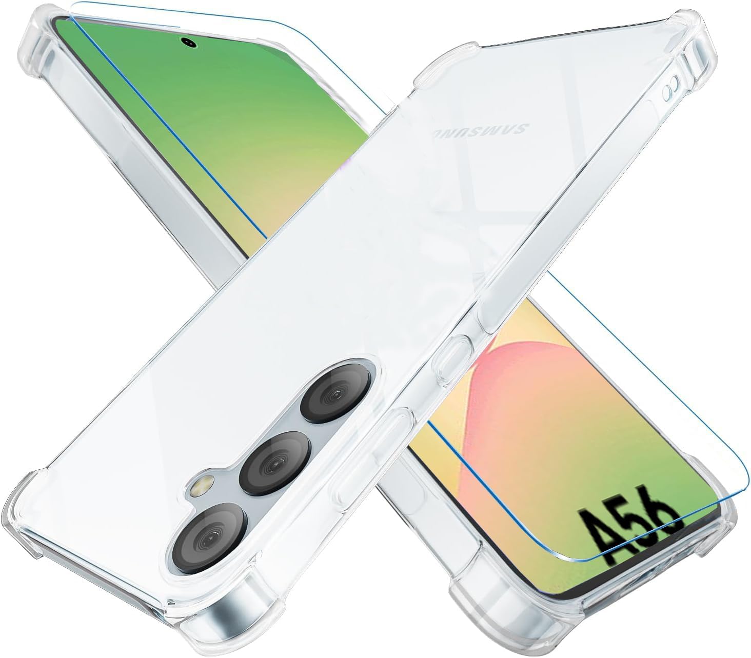 Samsung Galaxy A56 5G Case Clear Phone Cover & Screen Protector