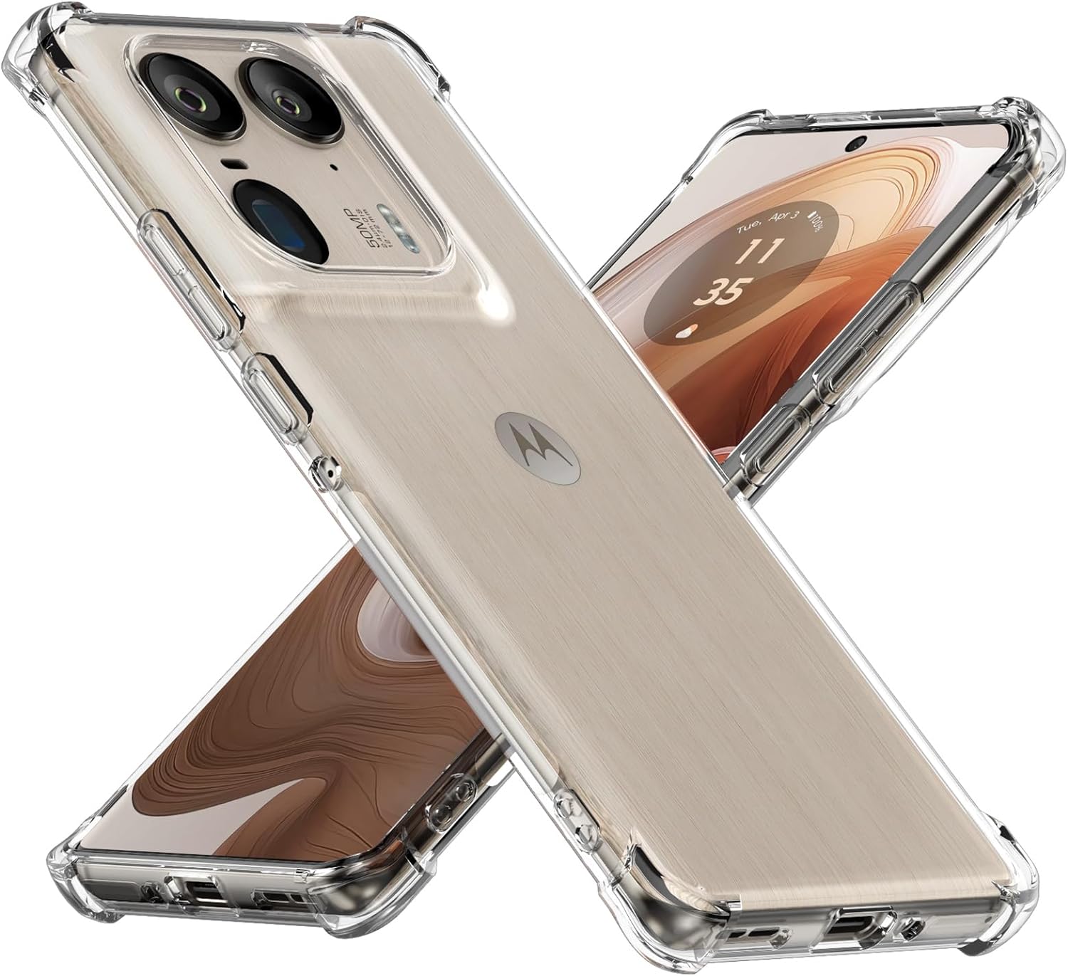 Motorola Edge 50 Ultra Case Clear Silicone Shockproof Gel Phone Cover