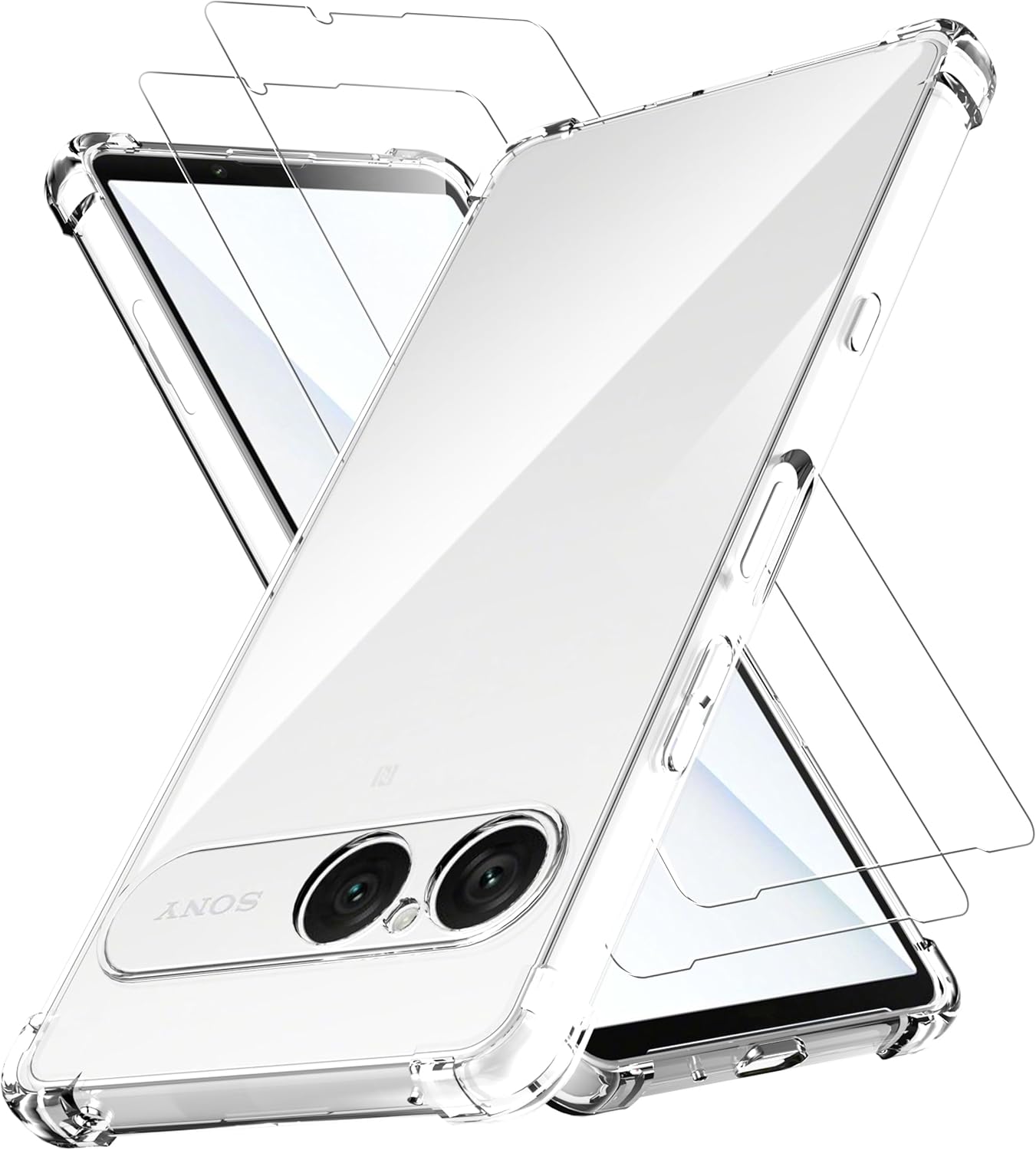 Sony Xperia 10 VII Case Clear Phone Cover & Screen Protector