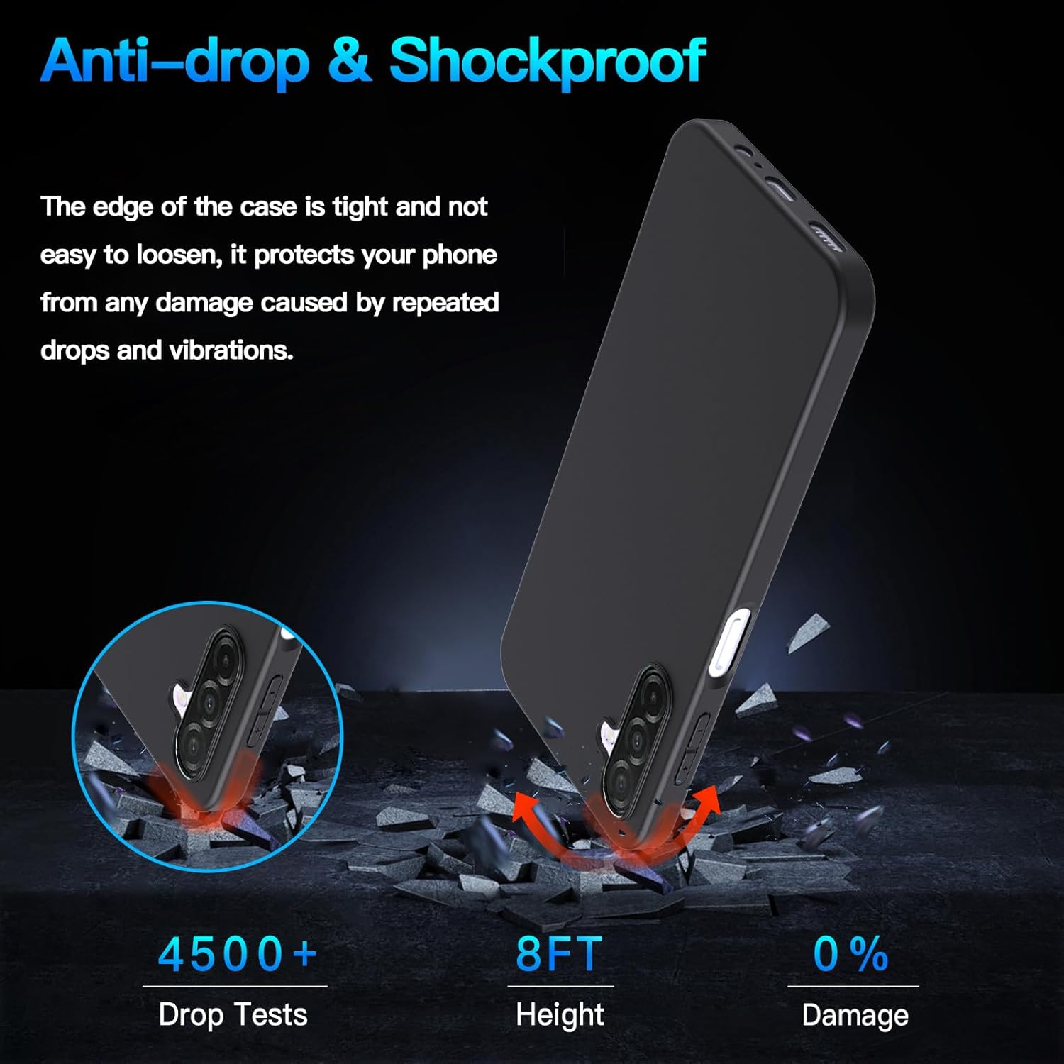 Samsung Galaxy A26 5G Case Matte Soft Black Gel Phone