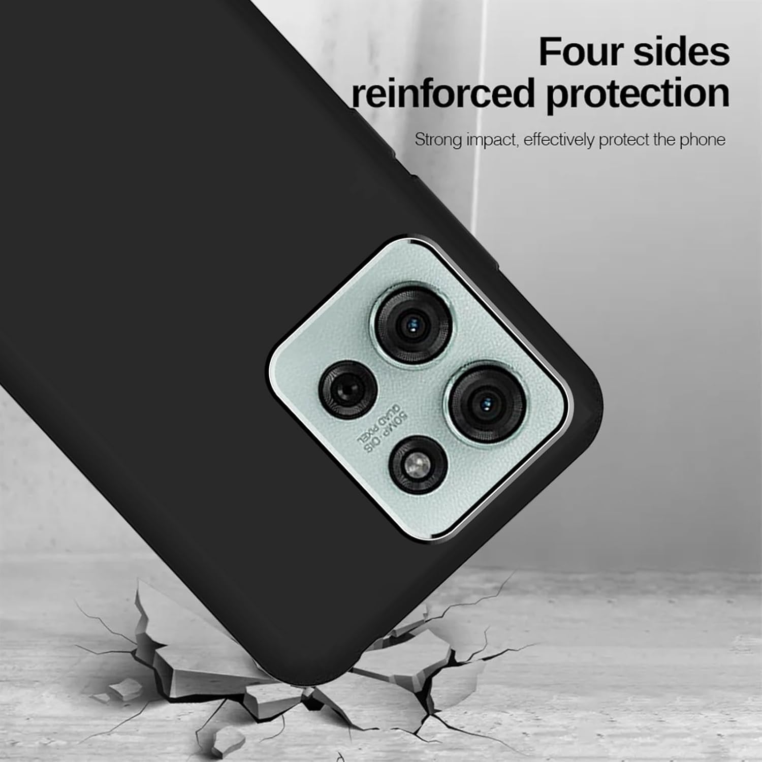 Motorola Moto G75 Case Black Gel Phone Cover & Screen Protector