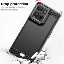 Motorola Moto G75 Case Carbon Fibre Phone Cover + Screen Protector