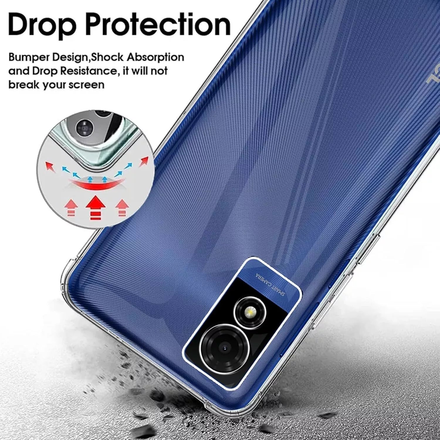 TCL 501 Case Clear Silicone Gel Phone