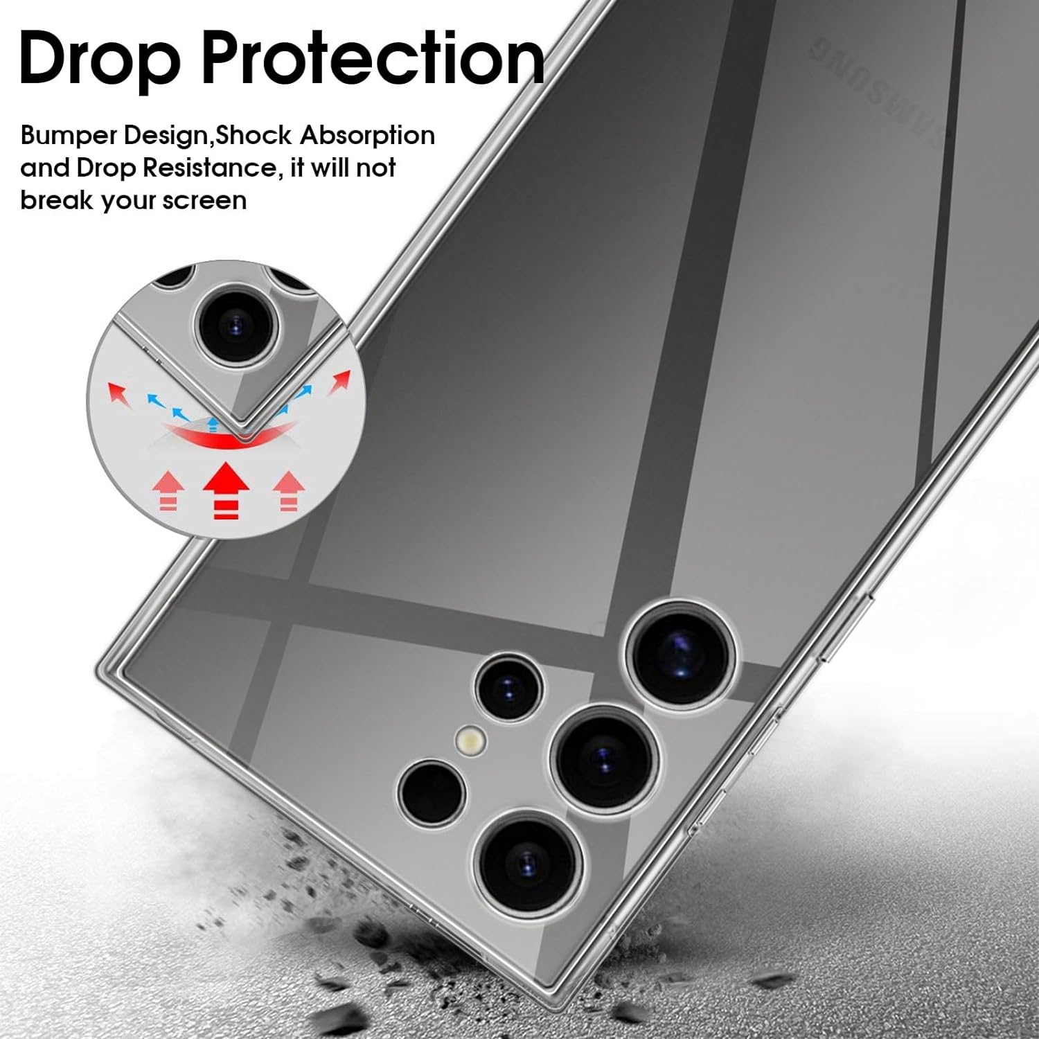 Samsung Galaxy S24 Plus Ultra Case Clear Silicone Gel Phone Cover