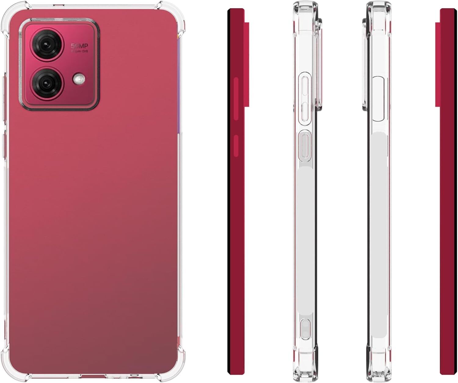 Motorola Moto G84 5G Case Clear Silicone Shockproof Gel Phone Cover