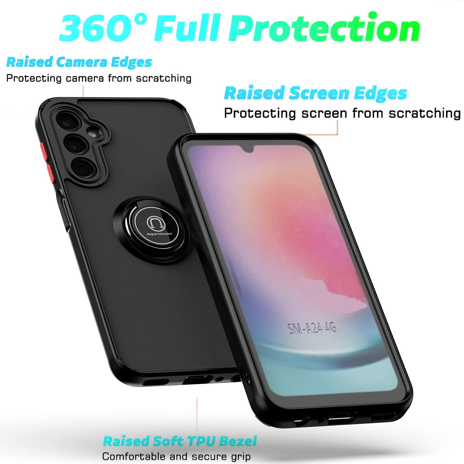 Samsung Galaxy A05s Case Kickstand Shockproof Cover Heavy Duty