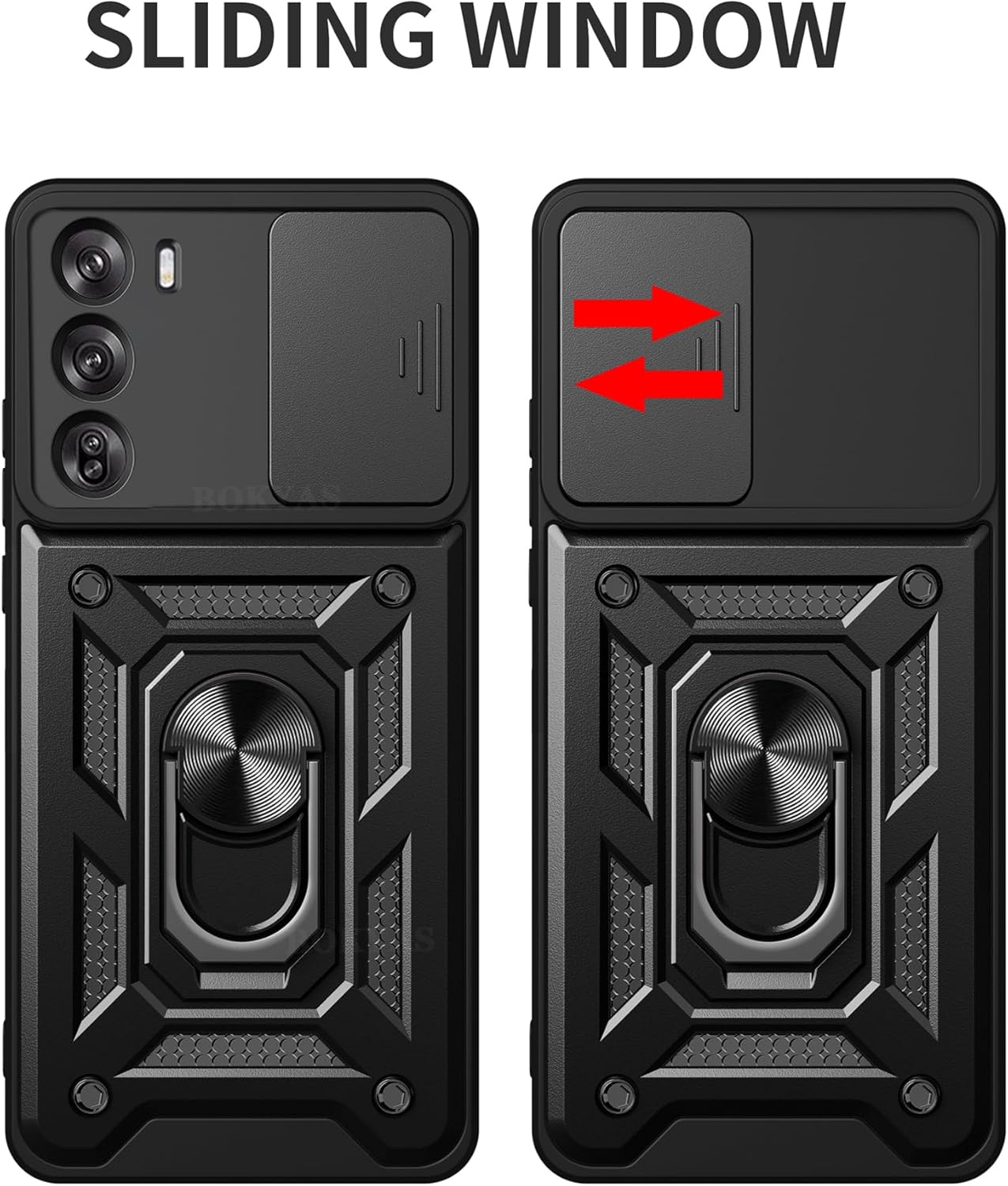 Oppo Reno 12 / 12 Pro Case Shockproof Ring Stand Phone Camera Lens Cover