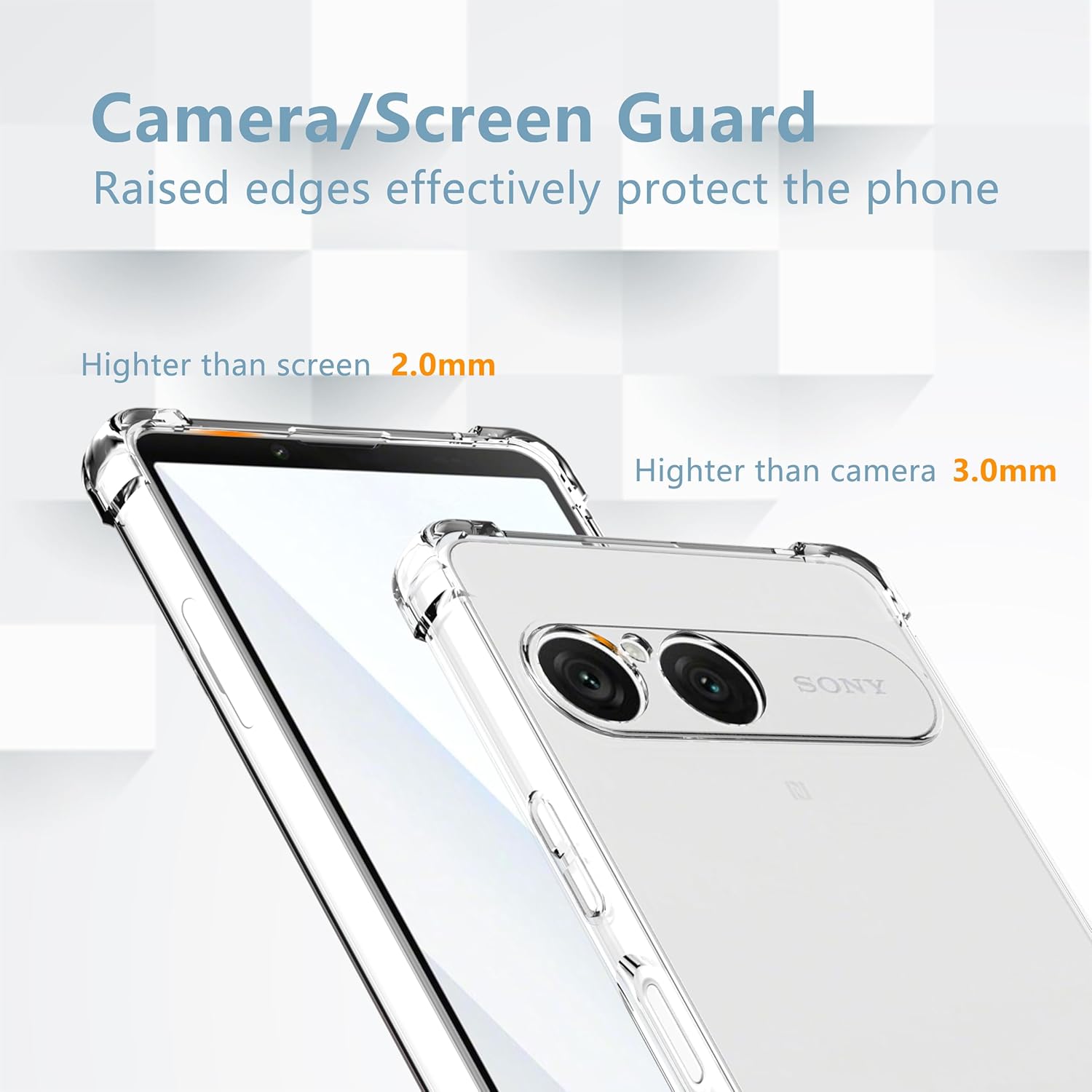 Sony Xperia 10 VII Case Clear Phone Cover & Screen Protector