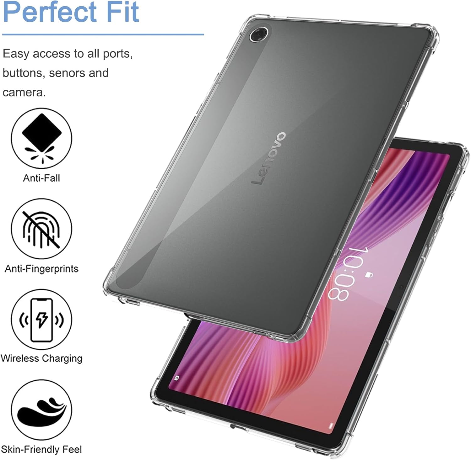Lenovo Tab 10.1 2024/2025 Case Clear Shockproof Cover inch