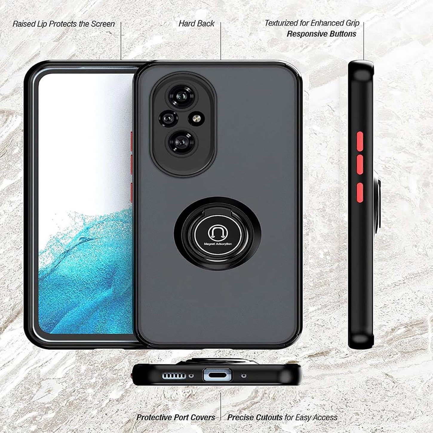 Honor 200 Case Kickstand Shockproof Cover Heavy Duty