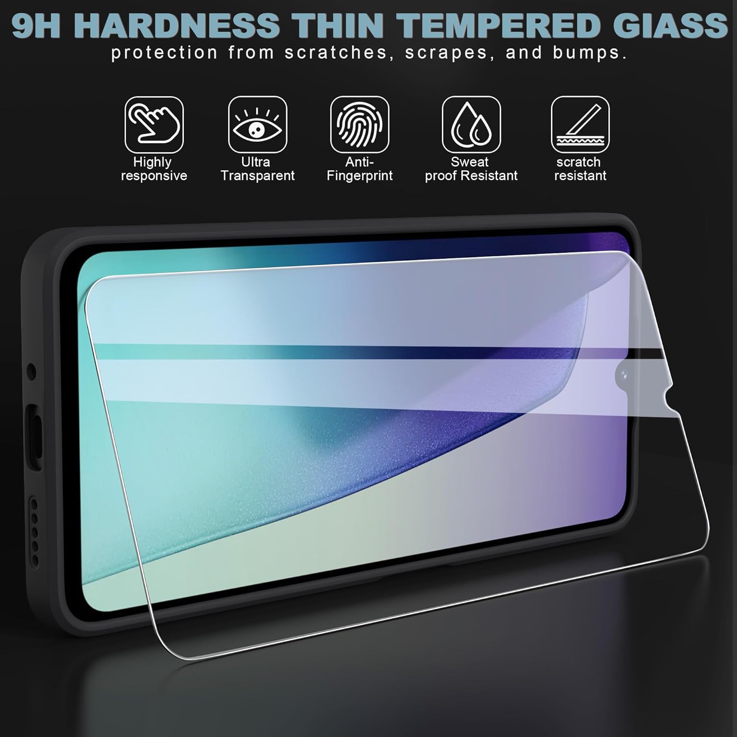 Xiaomi Poco C75 Case Black Gel Phone Cover & Screen Protector