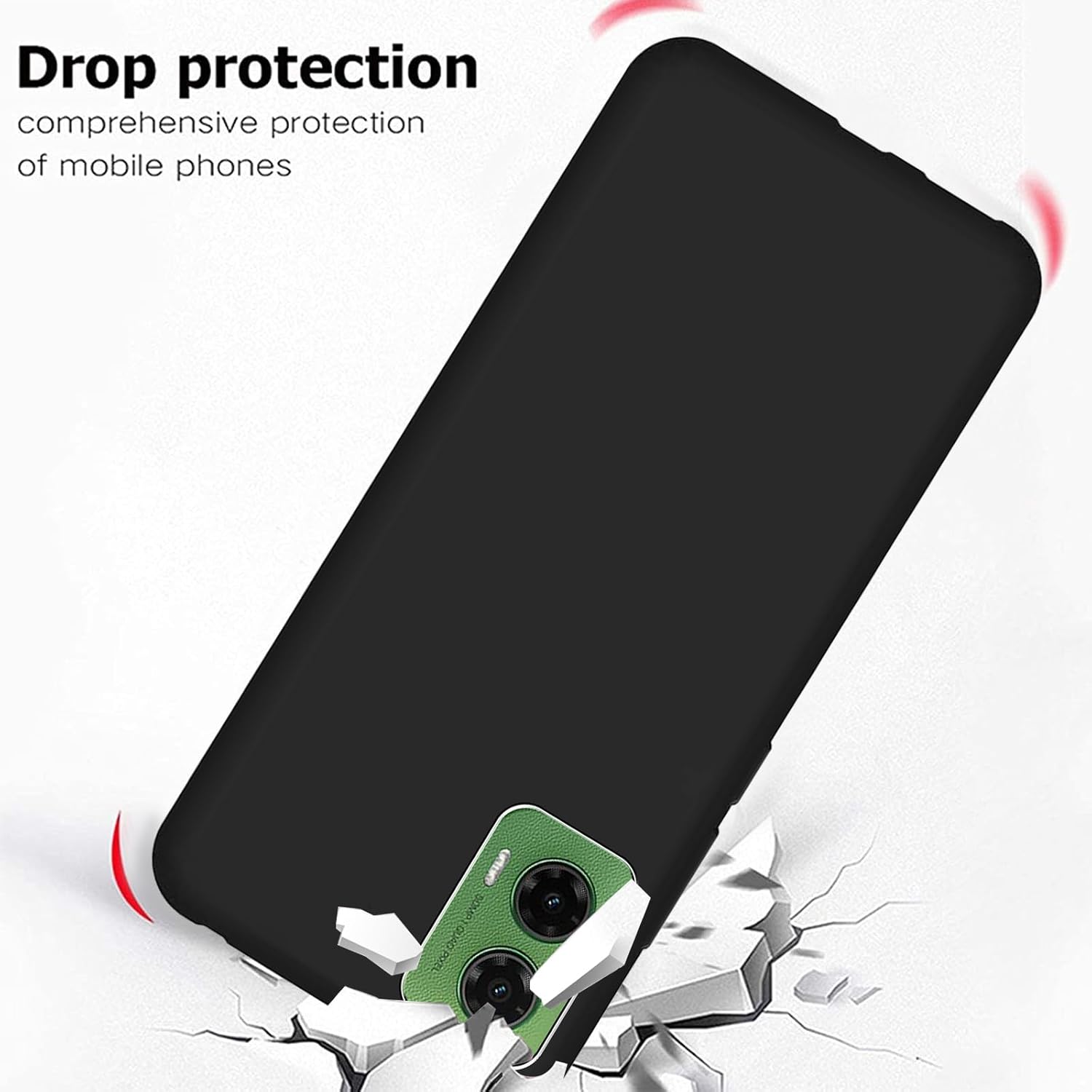 Motorola Moto G35 Case Black Gel Phone Cover & Screen Protector
