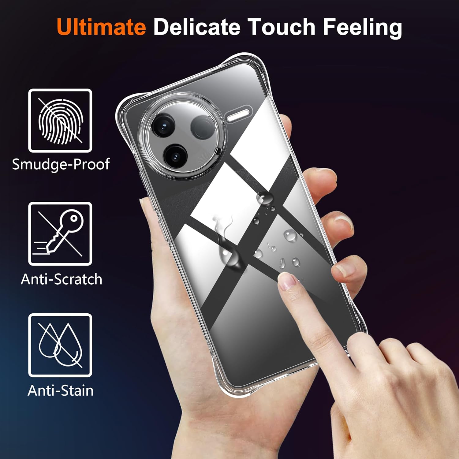 Xiaomi Poco F7 Pro Case Clear Phone Cover & Screen Protector