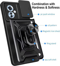 Oppo Reno 11 F 5G Case Shockproof Ring Stand Phone Camera Lens Cover