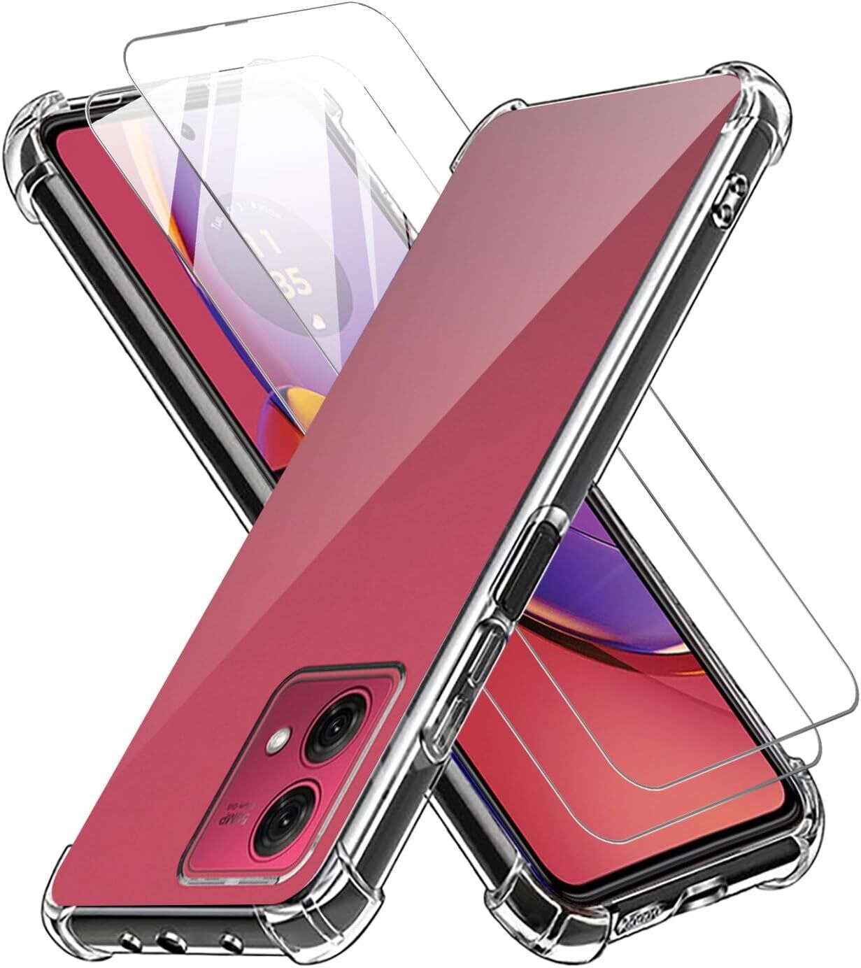 Motorola Moto G84 5G Case Clear Phone Cover & Screen Protector