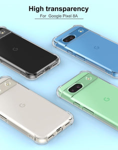 Google Pixel 8a Case Clear Silicone Shockproof Gel Phone Cover