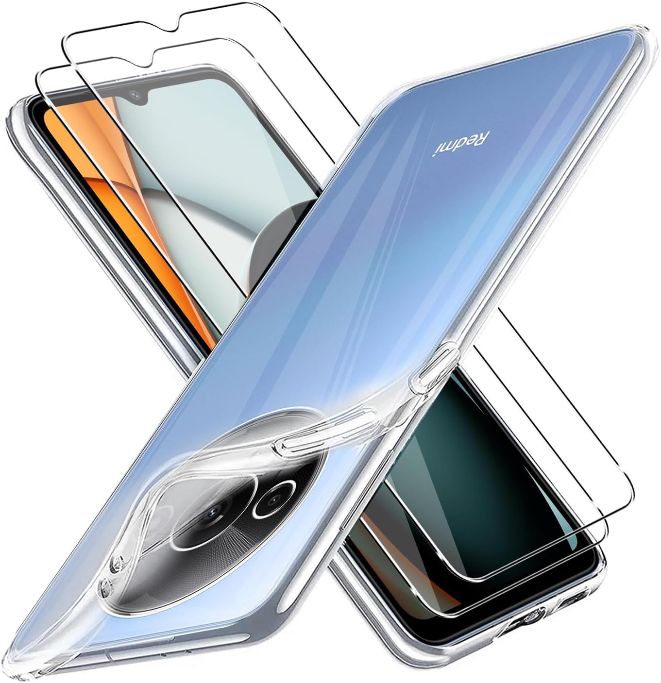 Xiaomi Redmi A3 Case Clear Phone Cover & Screen Protector