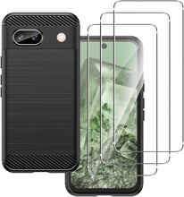 Google Pixel 8a Case Carbon Fibre Phone Cover + Screen Protector