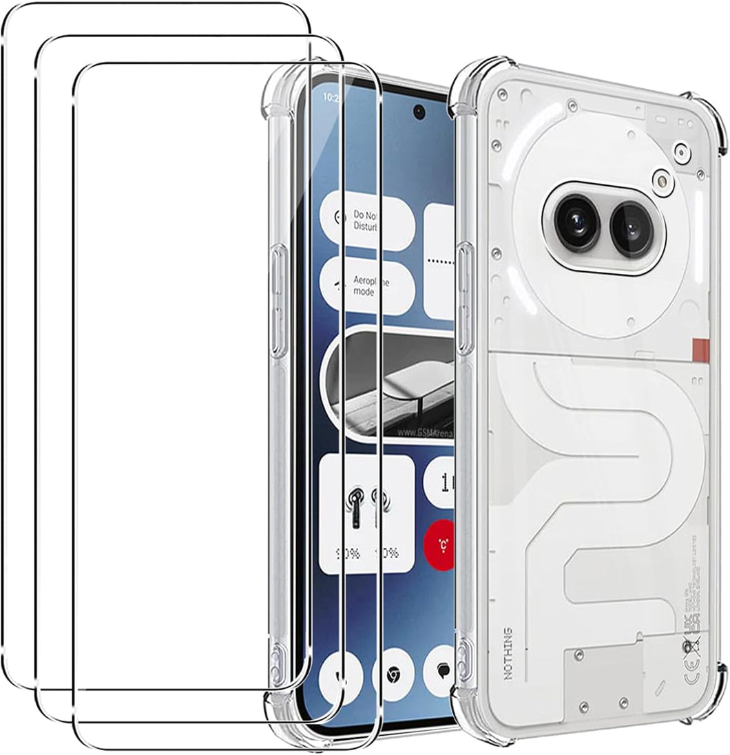 Nothing Phone 2a Case Clear Phone Cover & Screen Protector