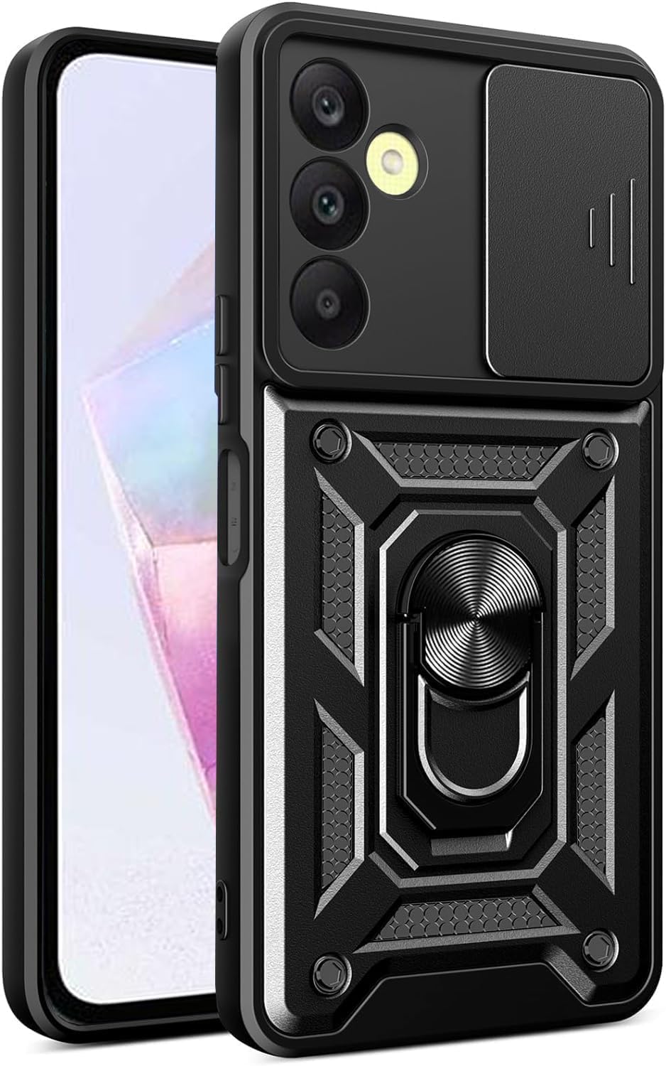 Samsung Galaxy A35 5G Case Shockproof Ring Stand Phone Camera Lens Cover