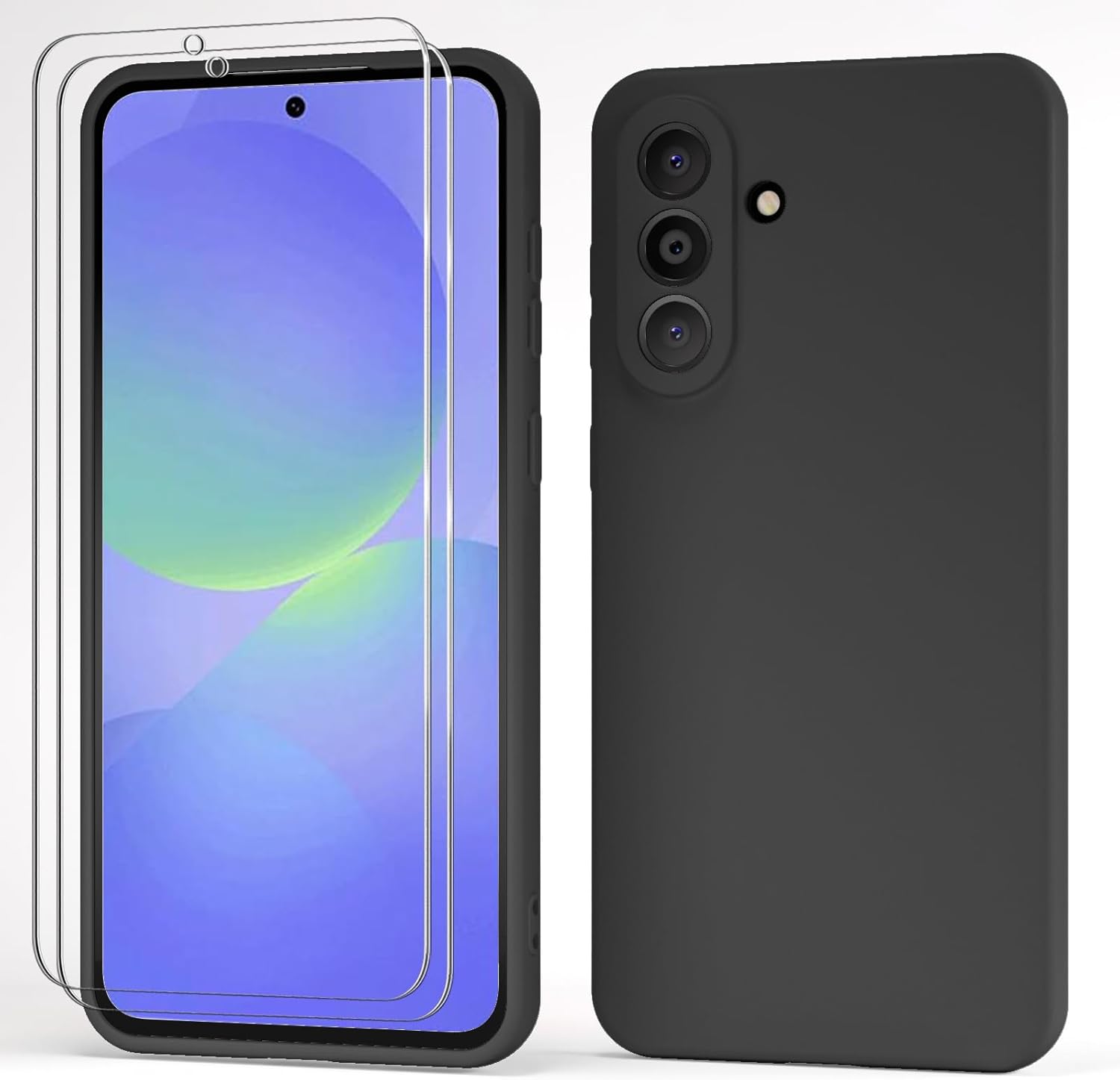 Samsung Galaxy A36 5G Case Black Gel Phone Cover & Screen Protector