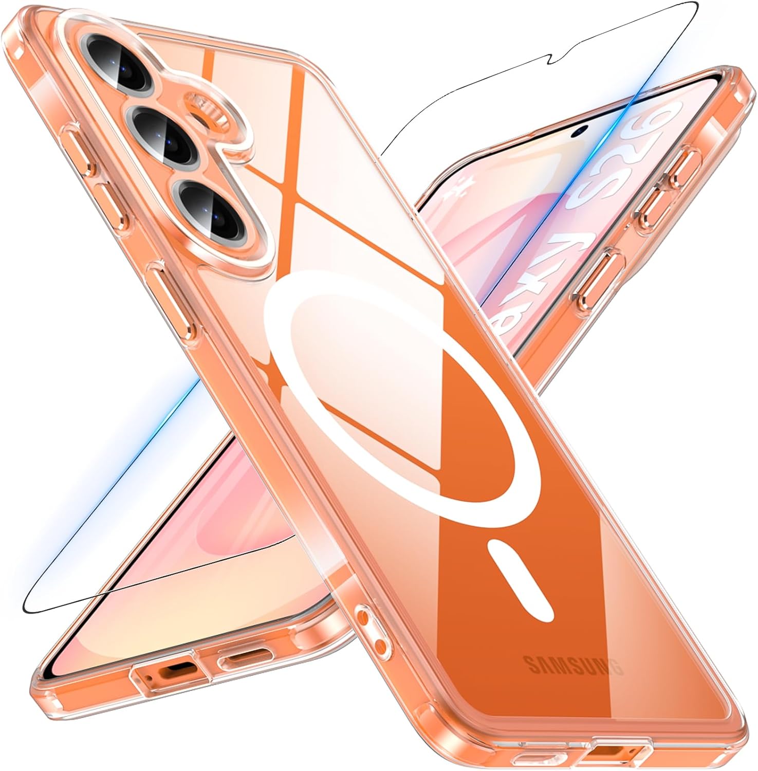 Samsung Galaxy S26 S26 Plus S26 Ultra Clear Case Magsafe Phone Cover + Glass Screen Protector