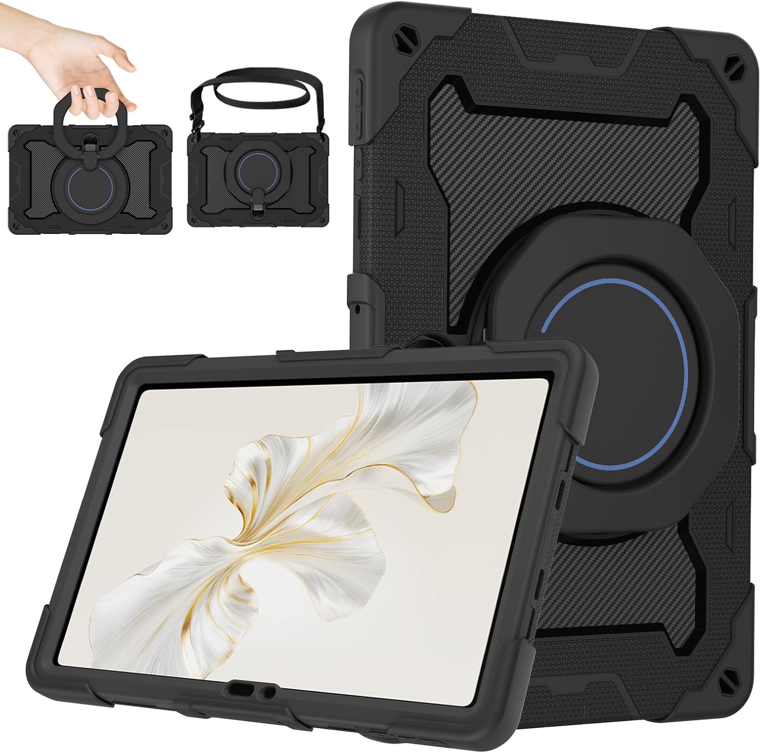 Honor Pad 9 12.1 inch Case Shockproof Rugged Protective Case Rotating Kickstand Tablet Cover